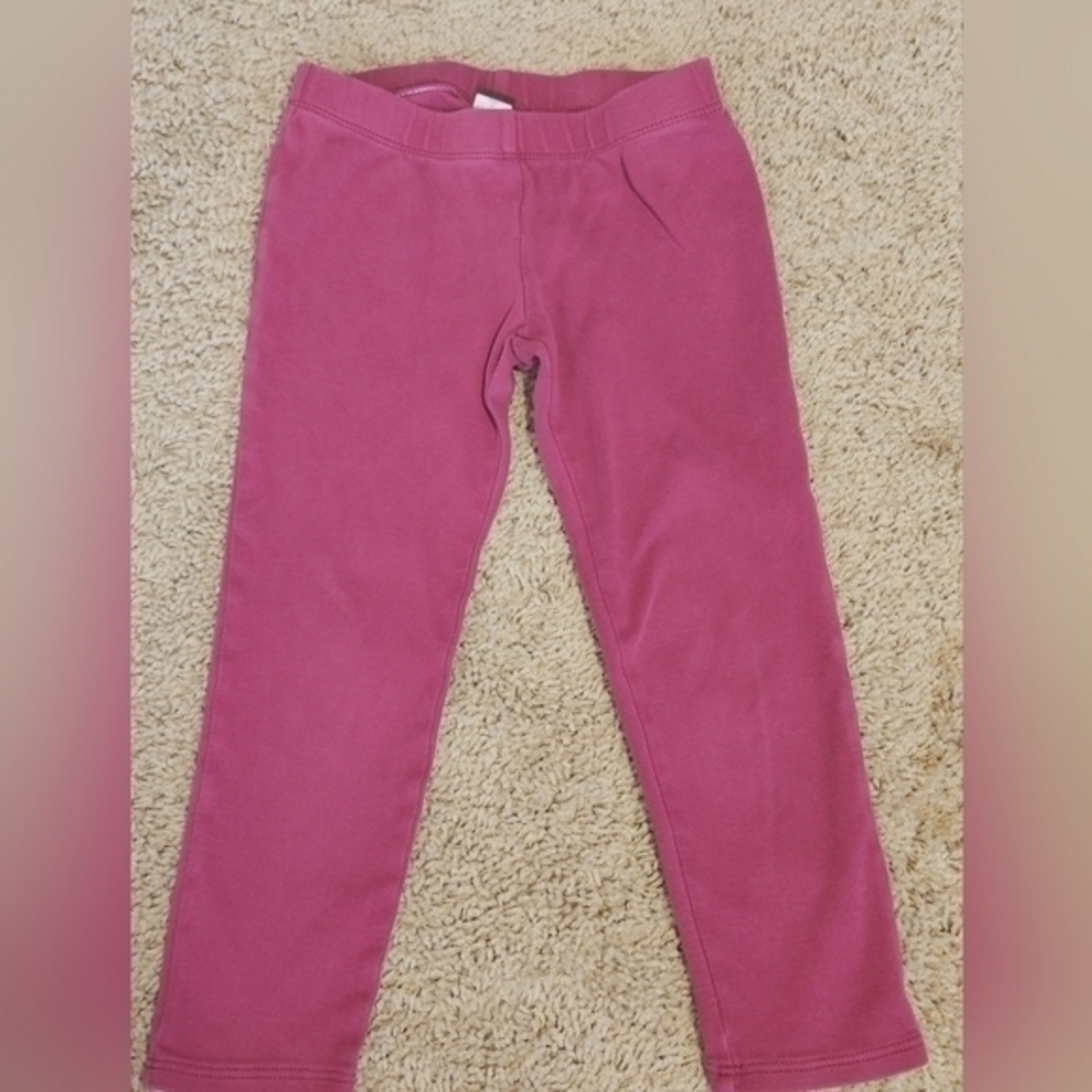 Tea Collection‎ Solid Leggings In Burgundy Size 5 Holiday Christmas Fall Photo